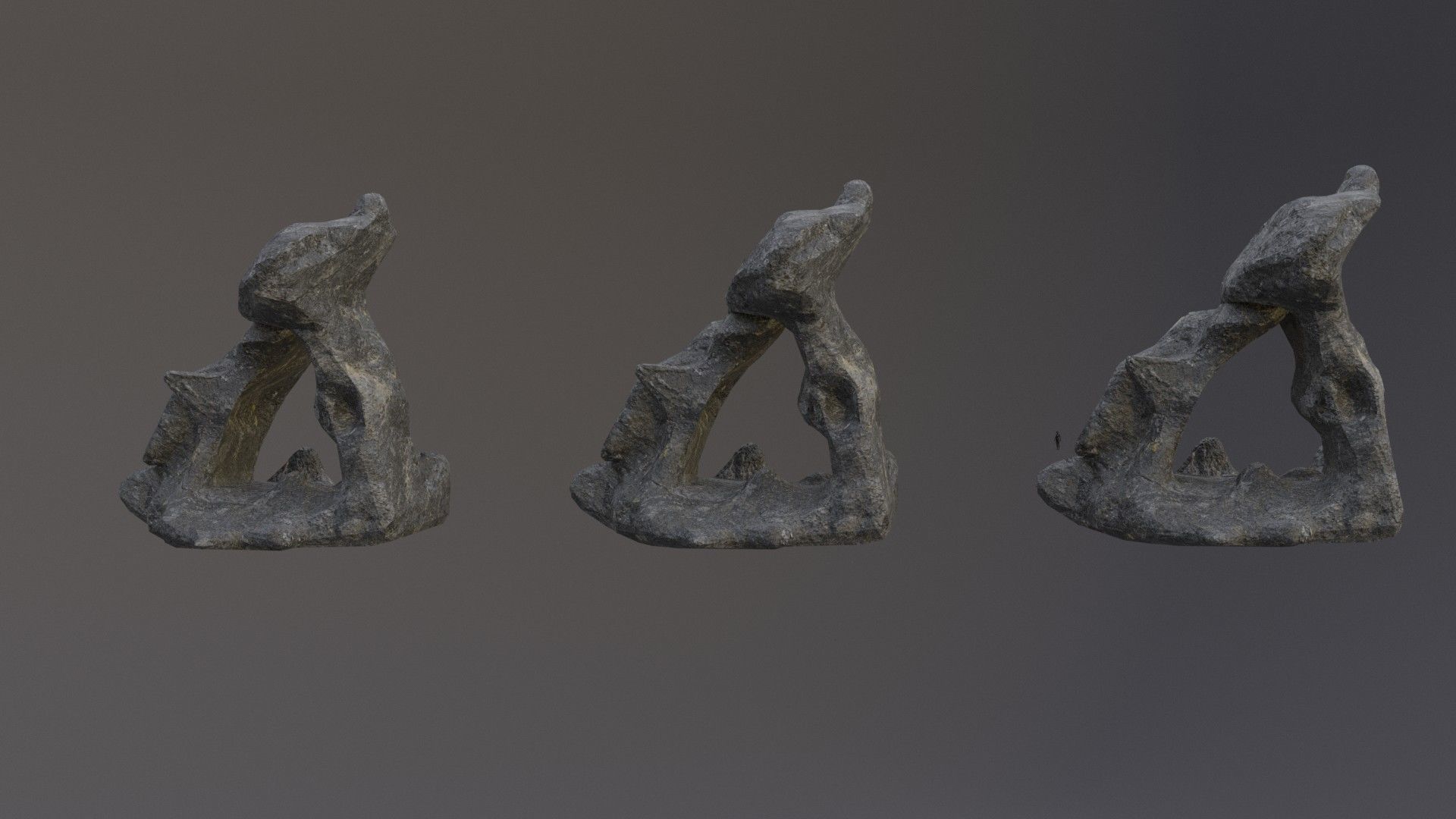 Low Poly Cliff Rock Set For Games  Low-poly 3D model_25