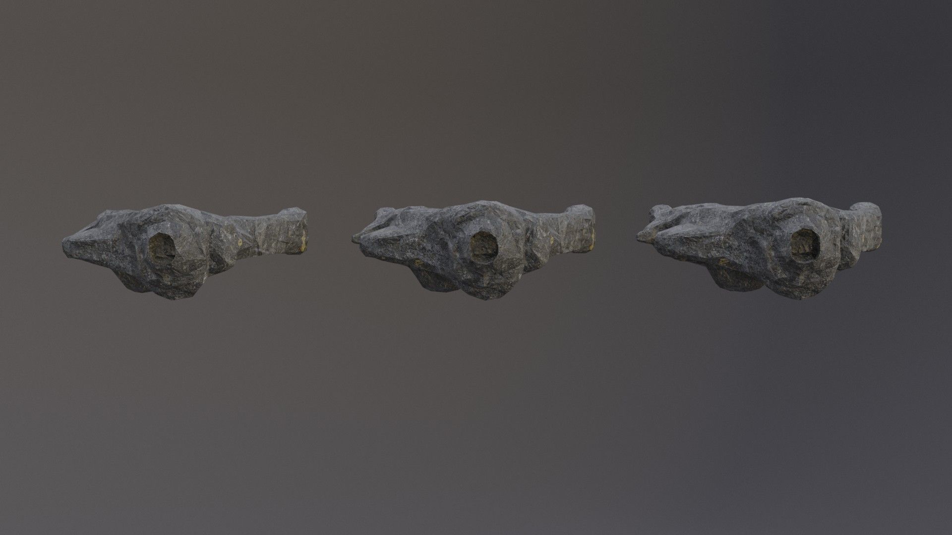 Low Poly Cliff Rock Set For Games  Low-poly 3D model_24