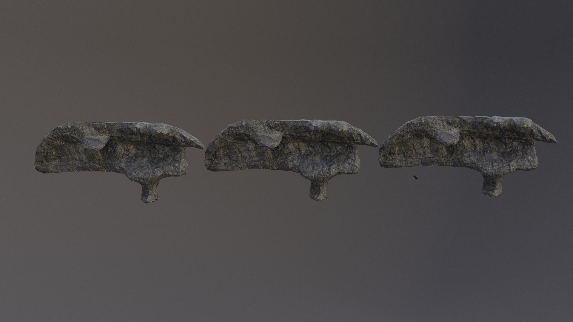 Low Poly Cliff Rock Set For Games  Low-poly 3D model_21