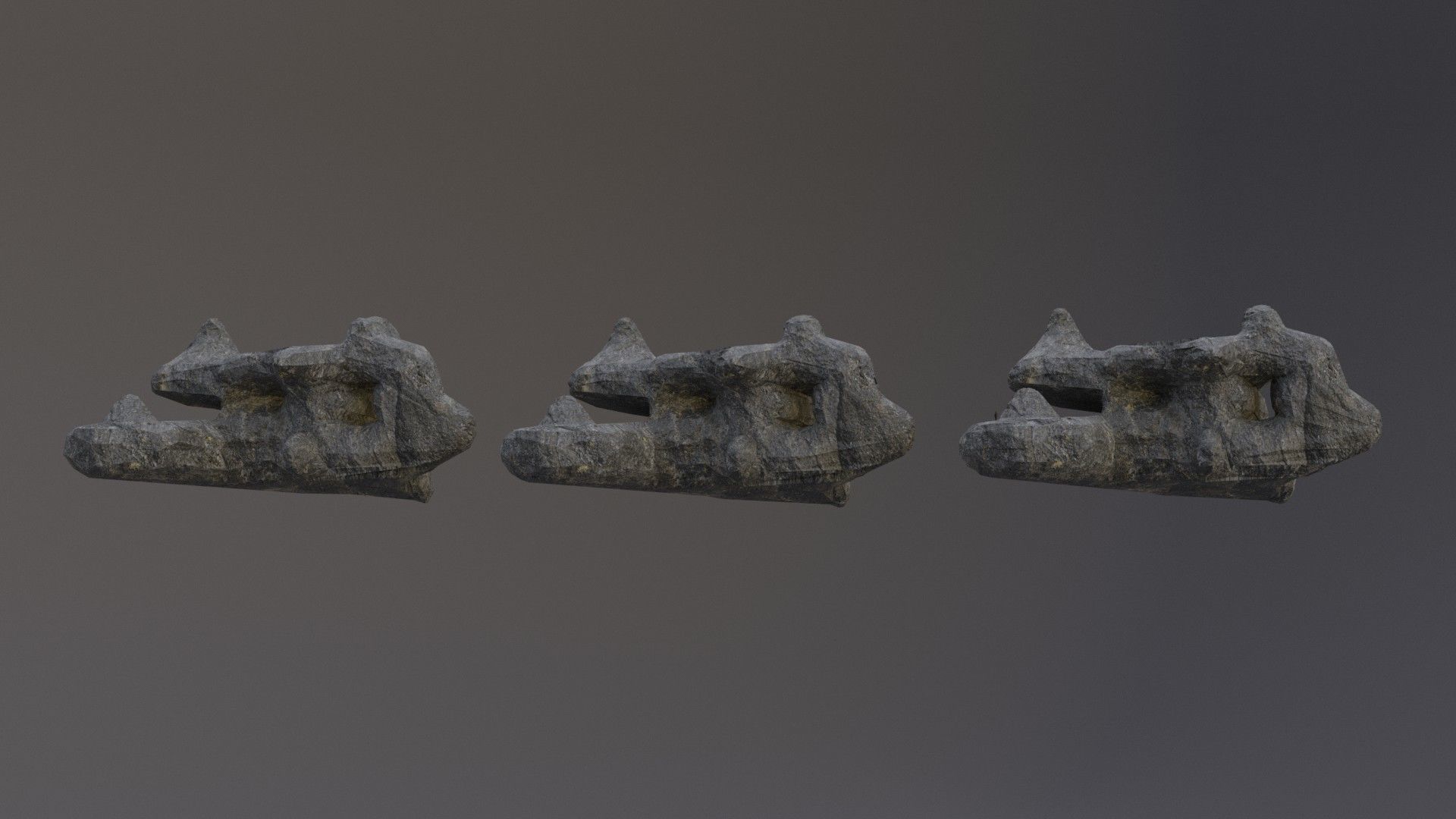 Low Poly Cliff Rock Set For Games  Low-poly 3D model_31