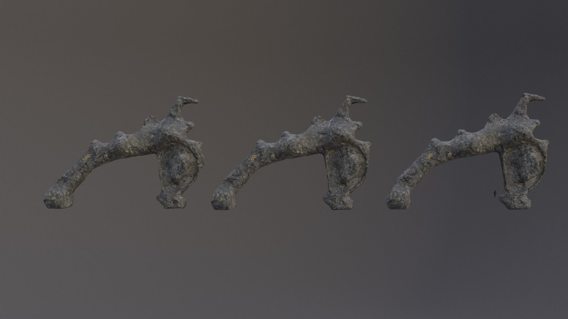 Low Poly Cliff Rock Set For Games  Low-poly 3D model_28