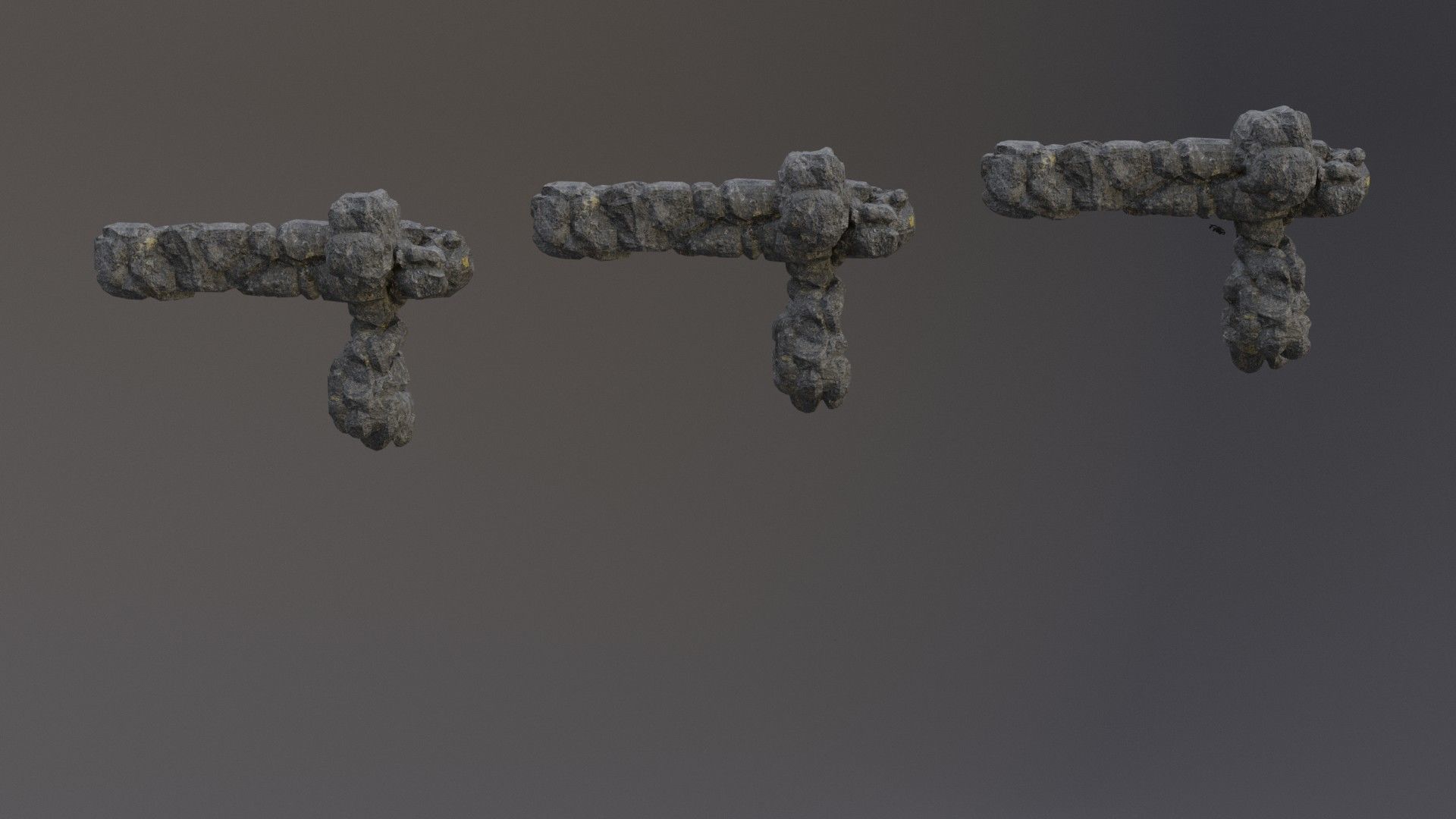 Low Poly Cliff Rock Set For Games  Low-poly 3D model_18