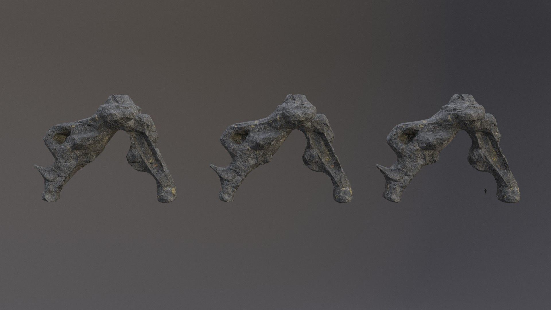 Low Poly Cliff Rock Set For Games  Low-poly 3D model_22