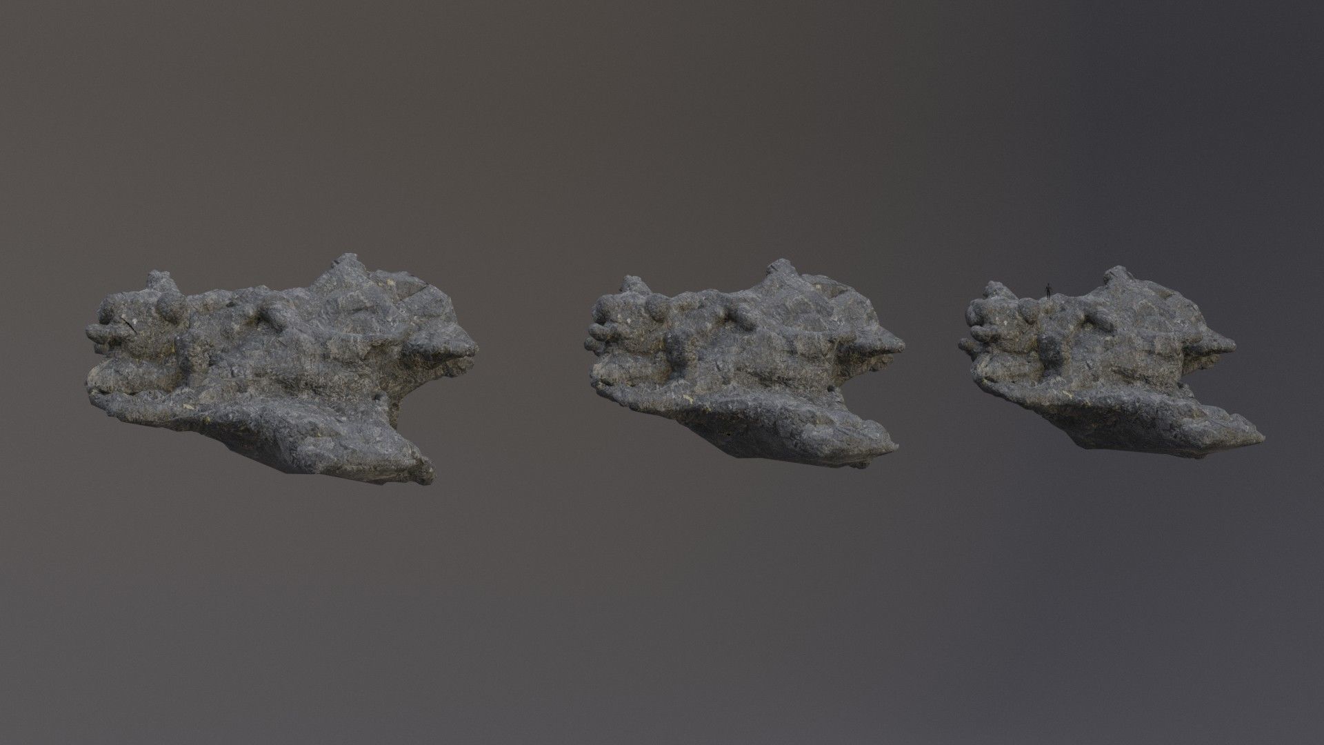 Low Poly Cliff Rock Set For Games  Low-poly 3D model_35