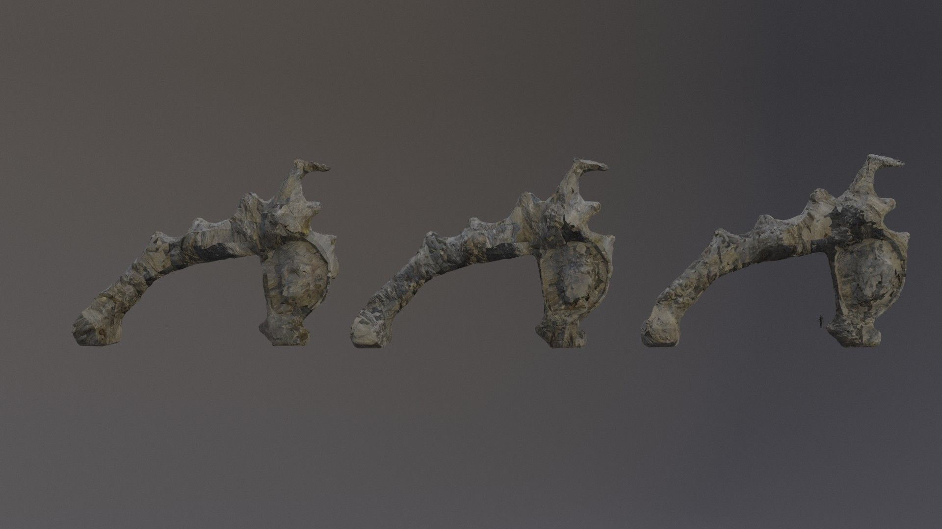 Low Poly Cliff Rock Set For Games Low-poly 3D model_28