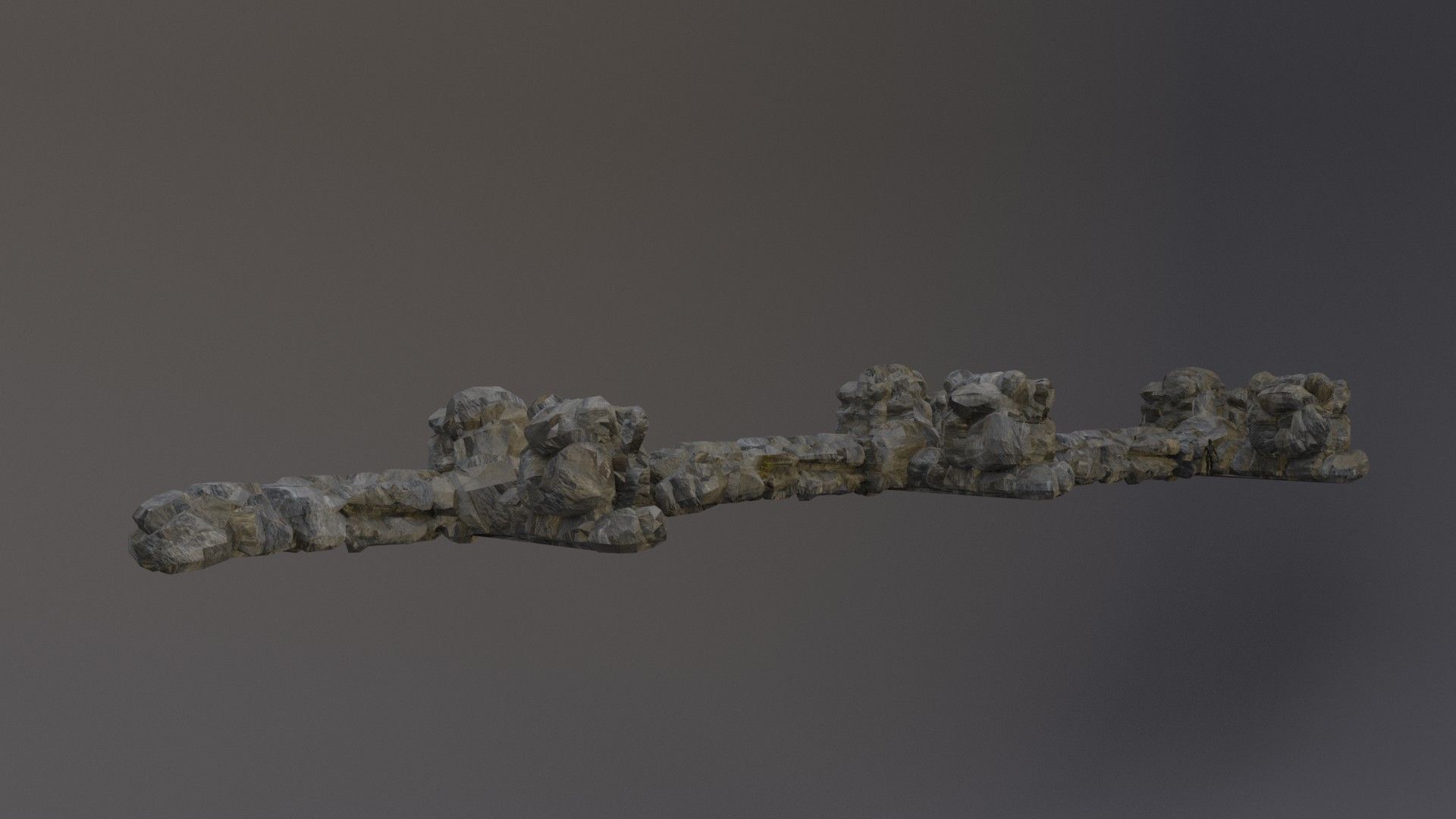 Low Poly Cliff Rock Set For Games Low-poly 3D model_17