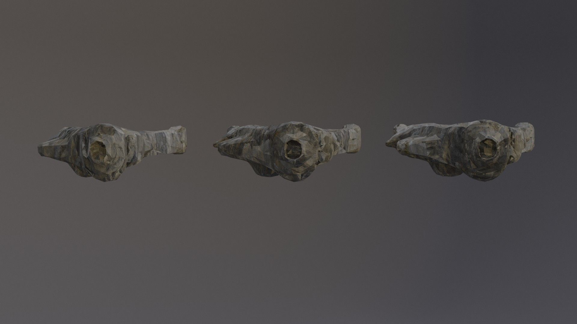 Low Poly Cliff Rock Set For Games Low-poly 3D model_24