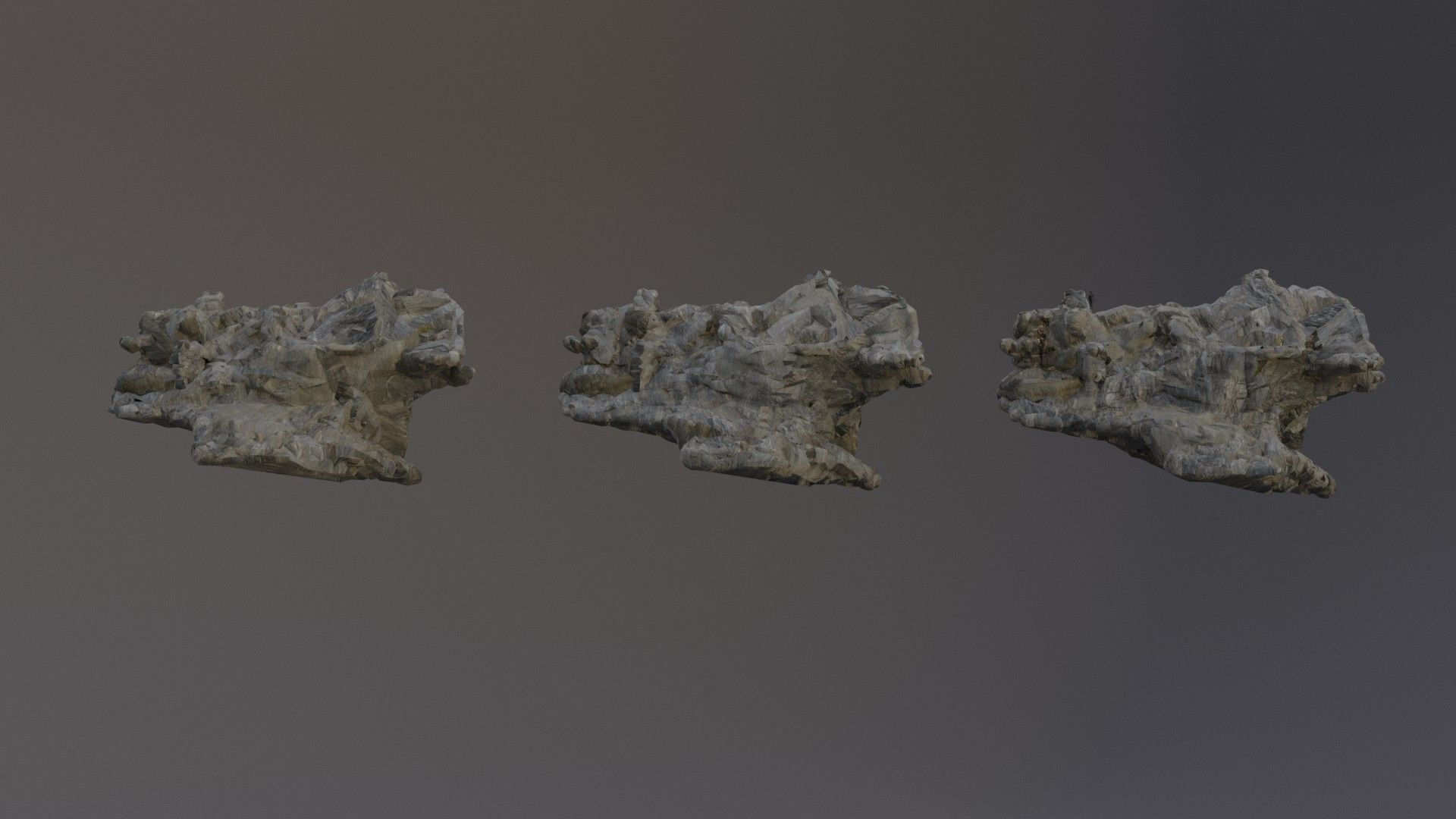 Low Poly Cliff Rock Set For Games Low-poly 3D model_34