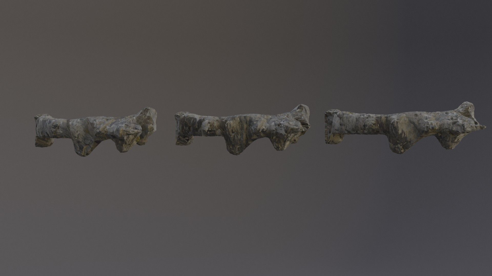 Low Poly Cliff Rock Set For Games Low-poly 3D model_30