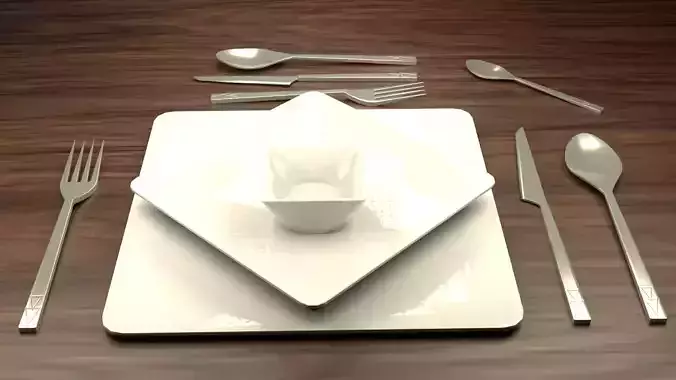 TABLE  SET- CUTLERY SET AND PLATE SET - 