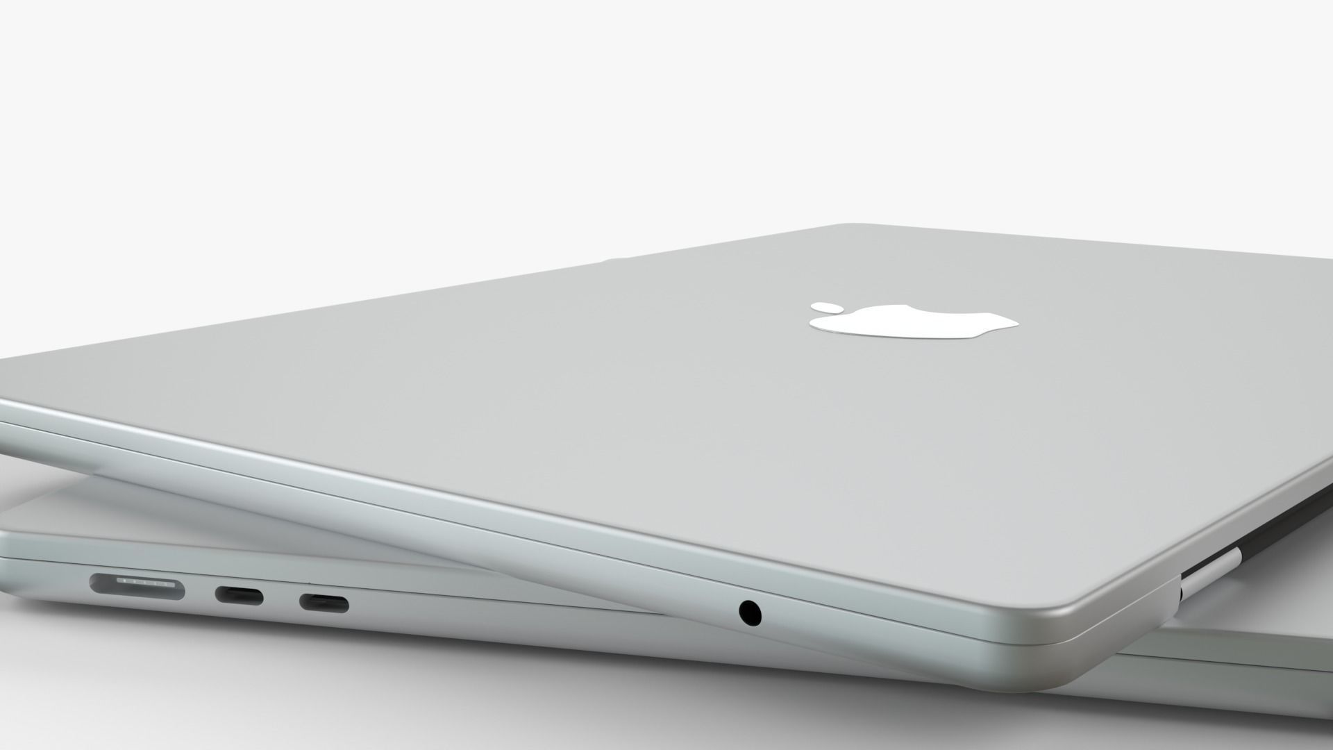  Apple MacBook Air 13 and 15  models 2023 Low-poly 3D model_2