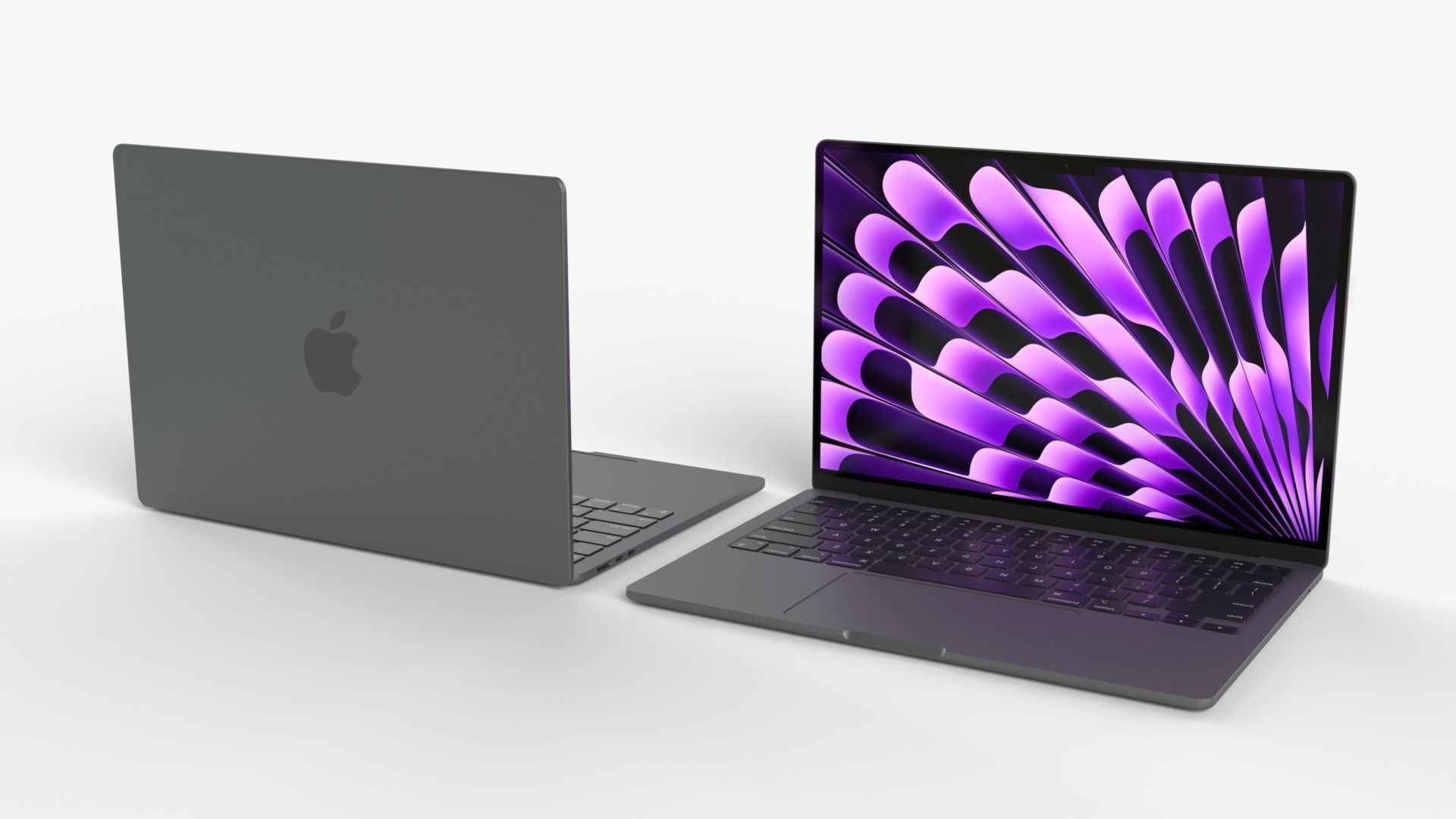  Apple MacBook Air 13 and 15  models 2023 Low-poly 3D model_8