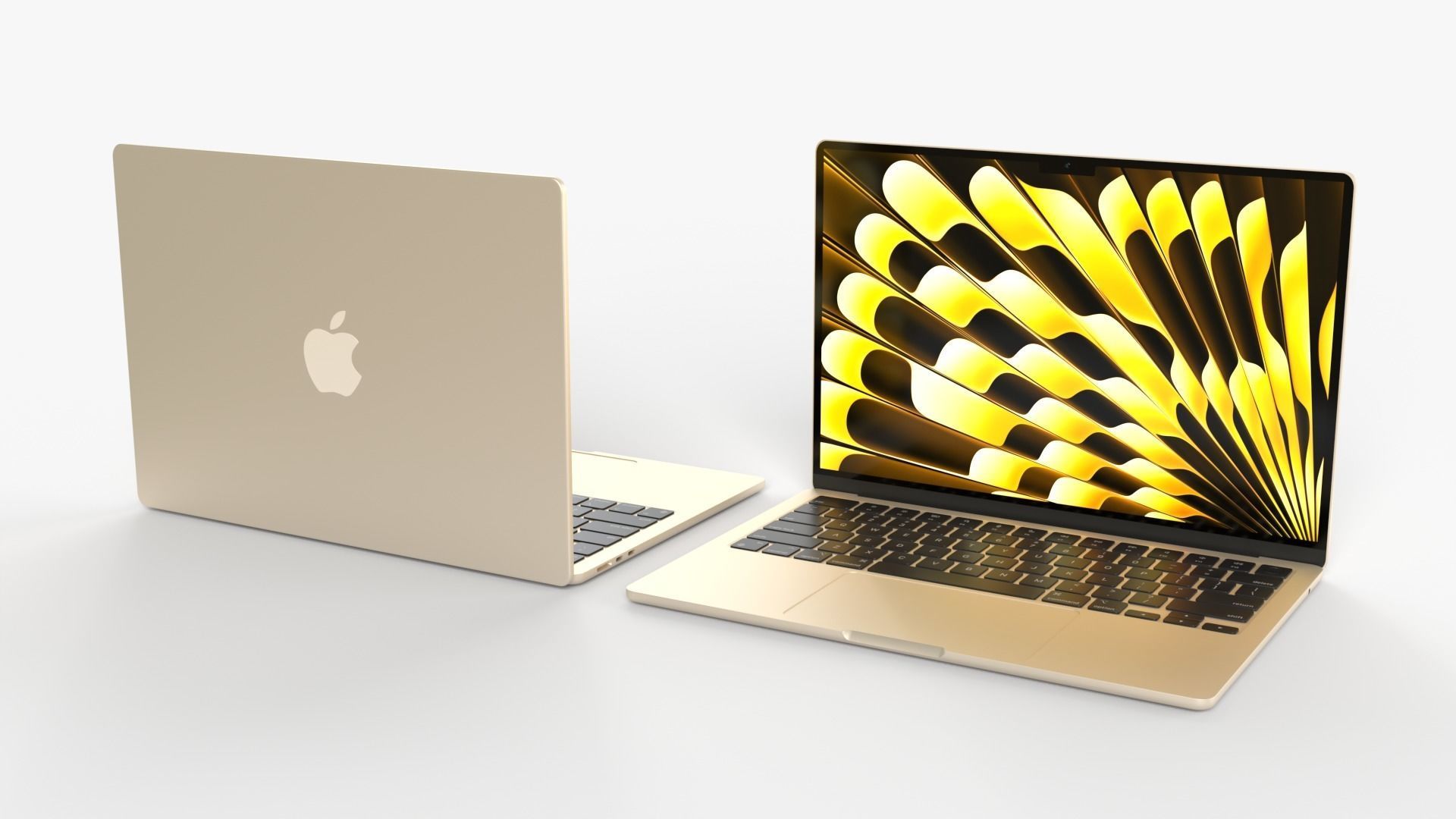  Apple MacBook Air 13 and 15  models 2023 Low-poly 3D model_5