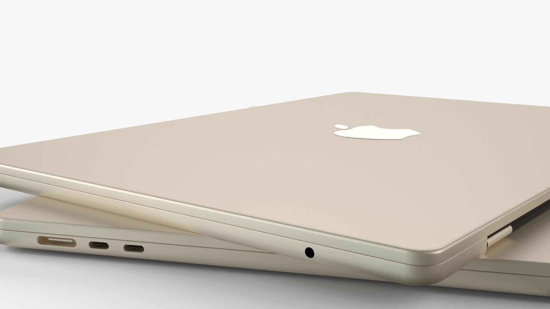  Apple MacBook Air 13 and 15  models 2023 Low-poly 3D model_1