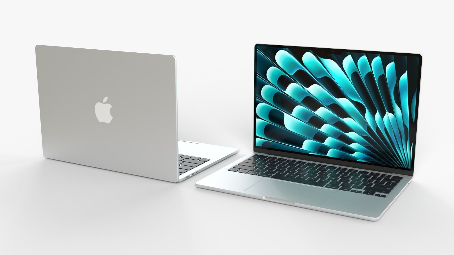  Apple MacBook Air 13 and 15  models 2023 Low-poly 3D model_9
