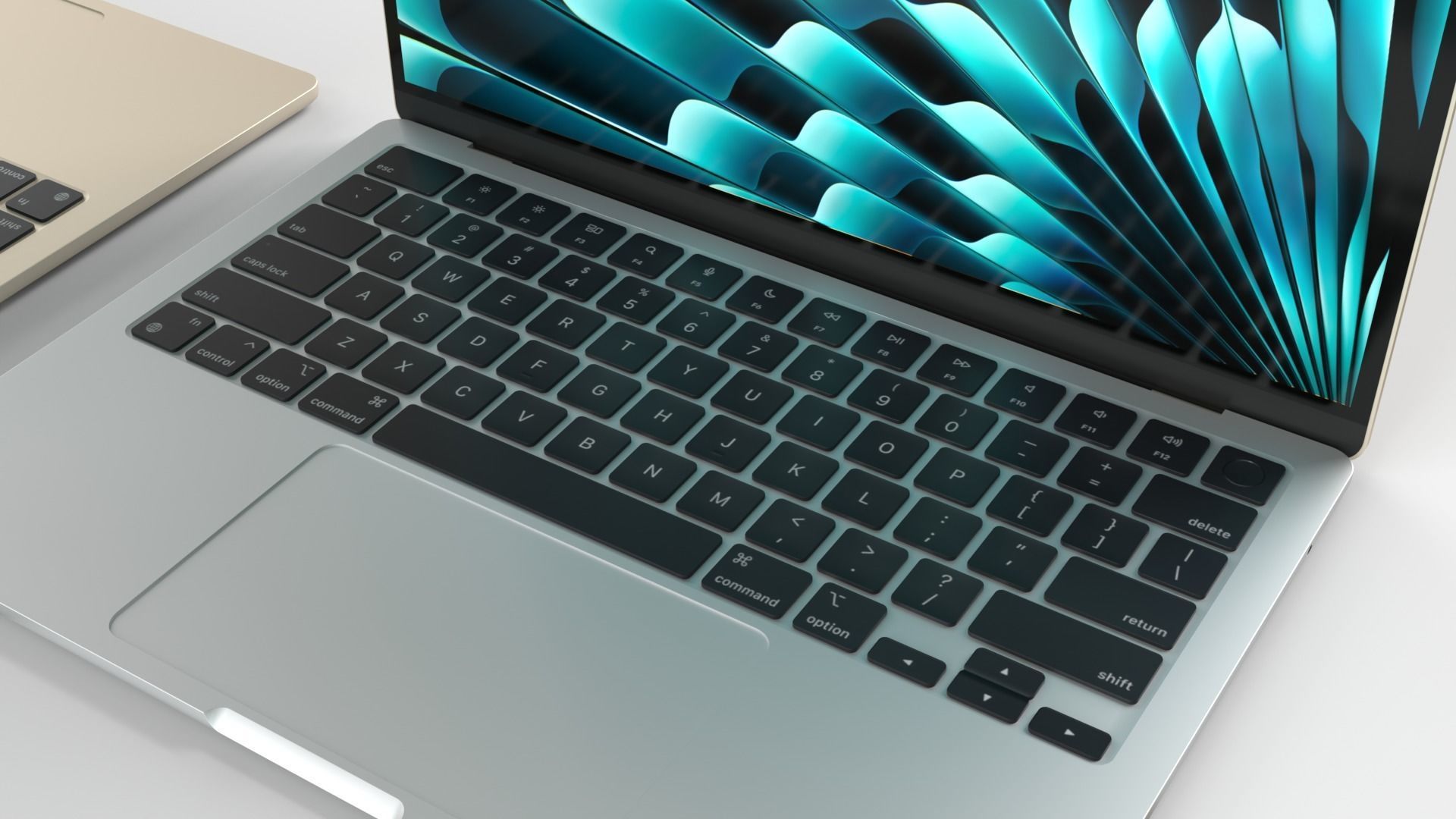  Apple MacBook Air 13 and 15  models 2023 Low-poly 3D model_17