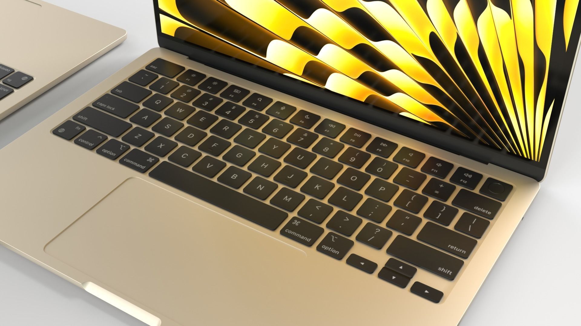  Apple MacBook Air 13 and 15  models 2023 Low-poly 3D model_16