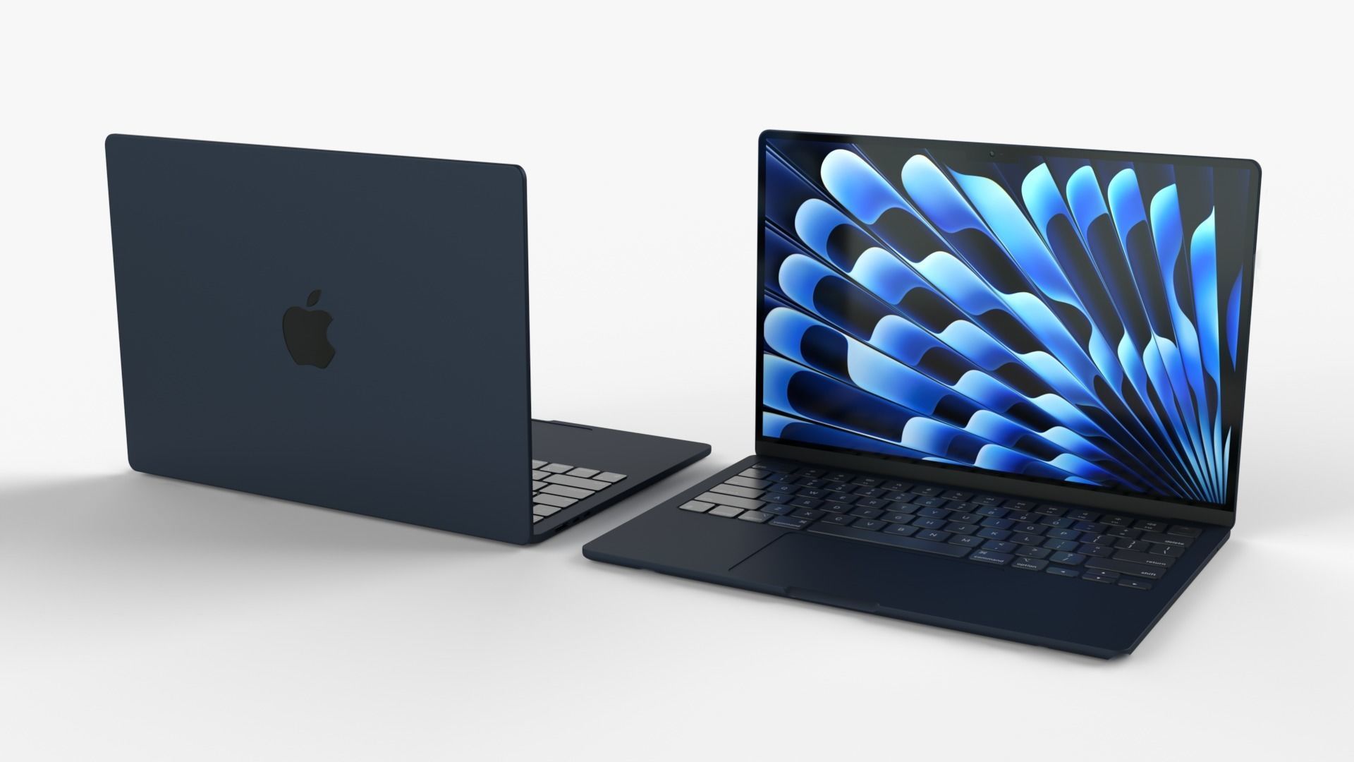  Apple MacBook Air 13 and 15  models 2023 Low-poly 3D model_6