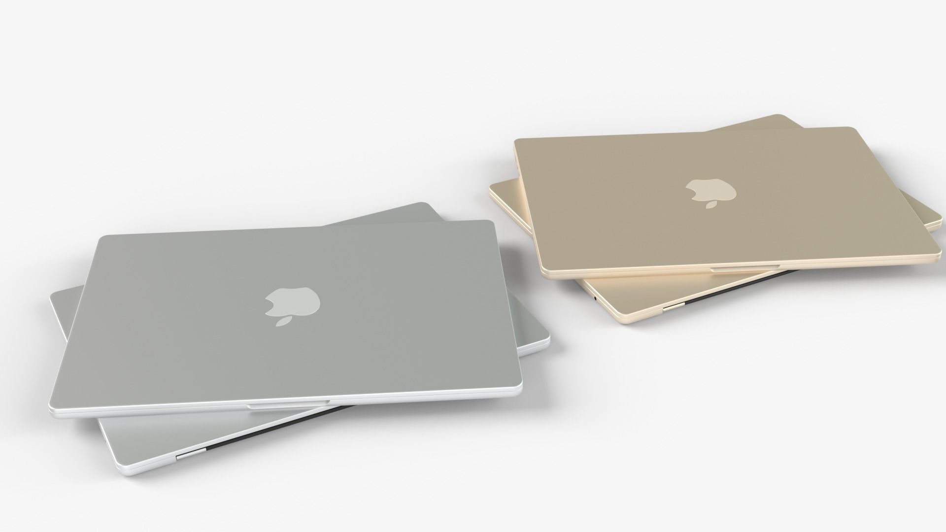  Apple MacBook Air 13 and 15  models 2023 Low-poly 3D model_7