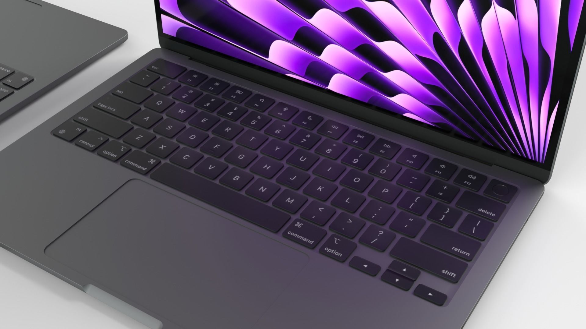  Apple MacBook Air 13 and 15  models 2023 Low-poly 3D model_14