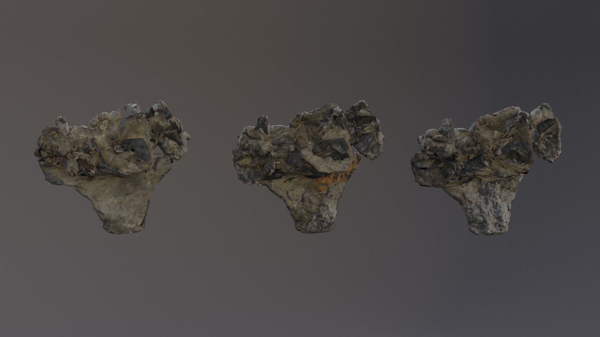 Low Poly Cliff Rock Set For Games Low-poly 3D model_35