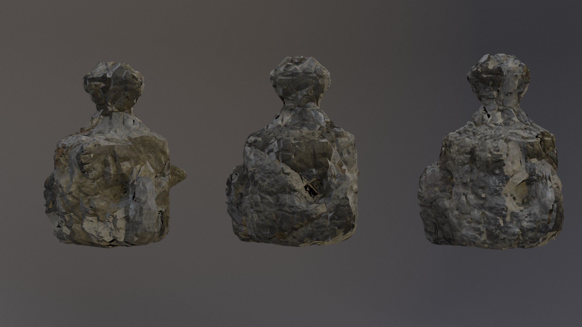 Low Poly Cliff Rock Set For Games Low-poly 3D model_9