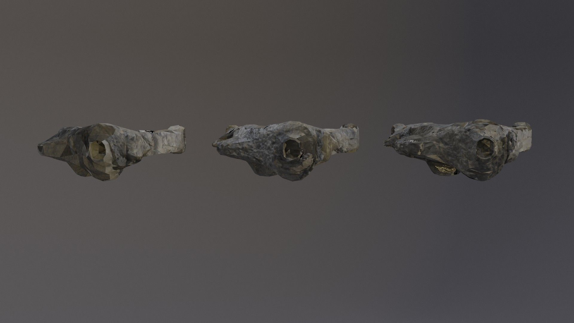 Low Poly Cliff Rock Set For Games Low-poly 3D model_23