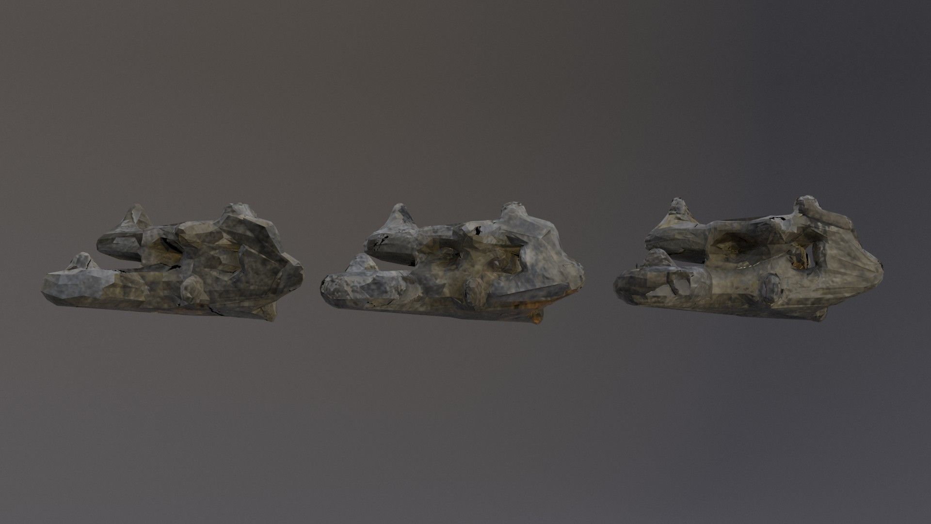 Low Poly Cliff Rock Set For Games Low-poly 3D model_30