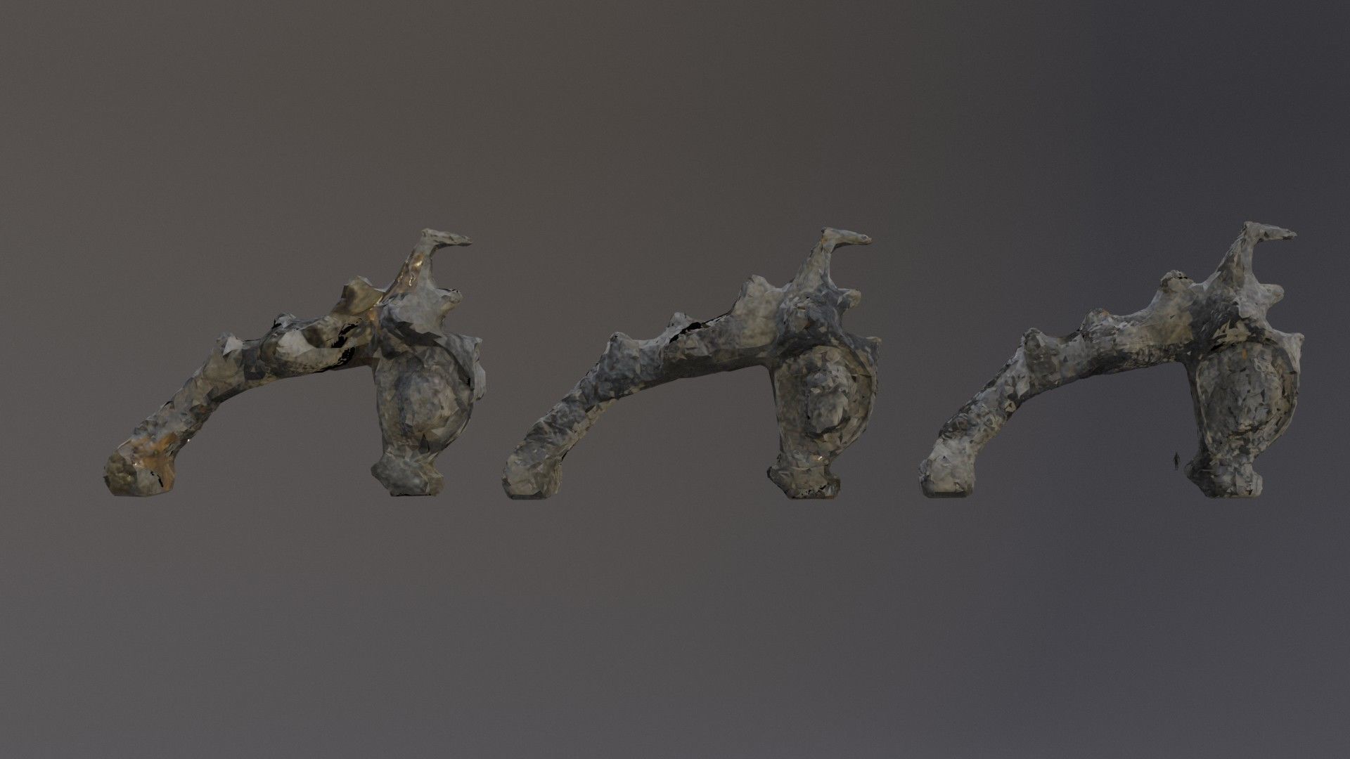 Low Poly Cliff Rock Set For Games Low-poly 3D model_27