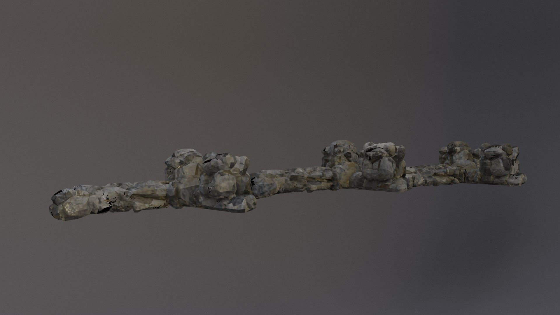 Low Poly Cliff Rock Set For Games Low-poly 3D model_16