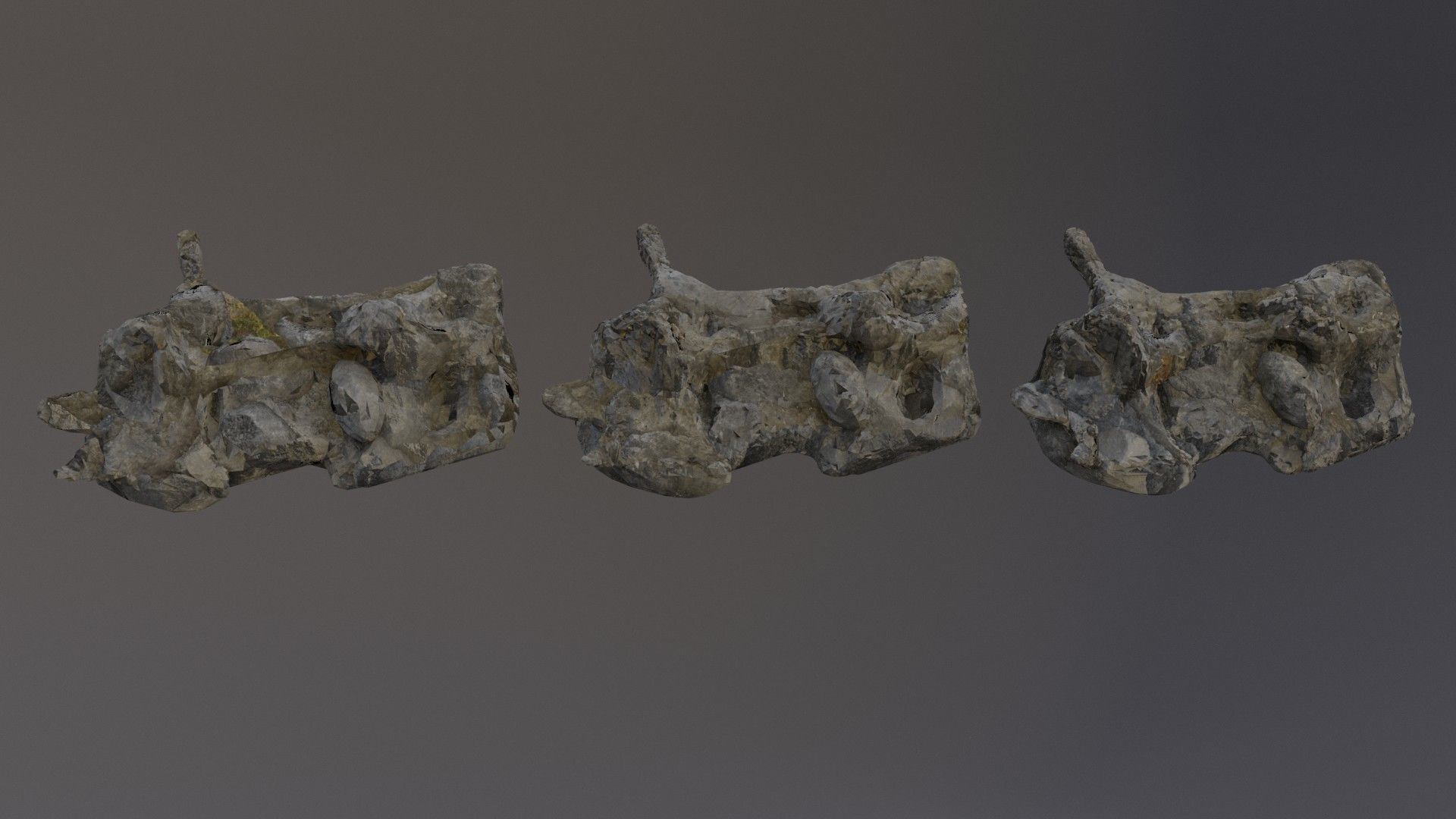 Low Poly Cliff Rock Set For Games Low-poly 3D model_14