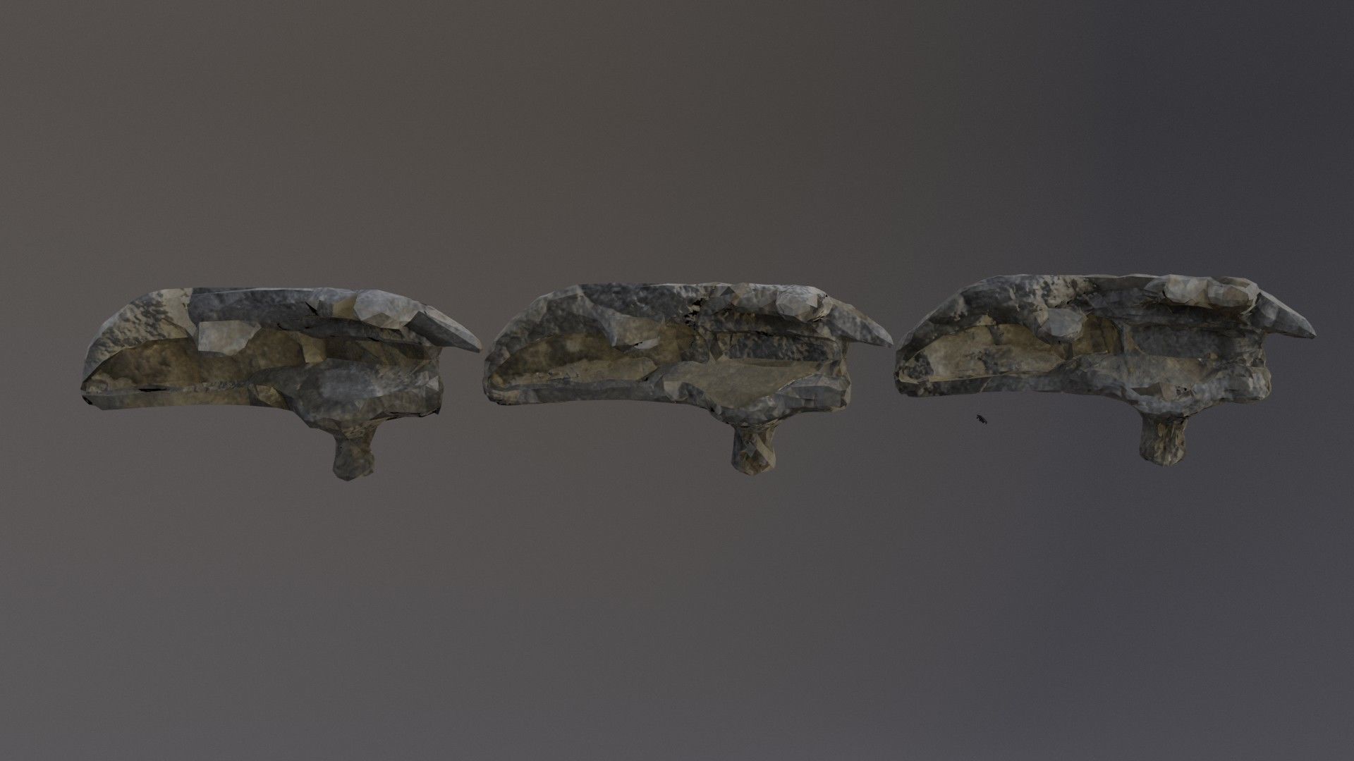 Low Poly Cliff Rock Set For Games Low-poly 3D model_20