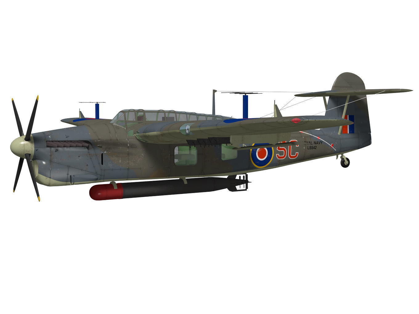 Fairey Barracuda Mk2 3D model_2