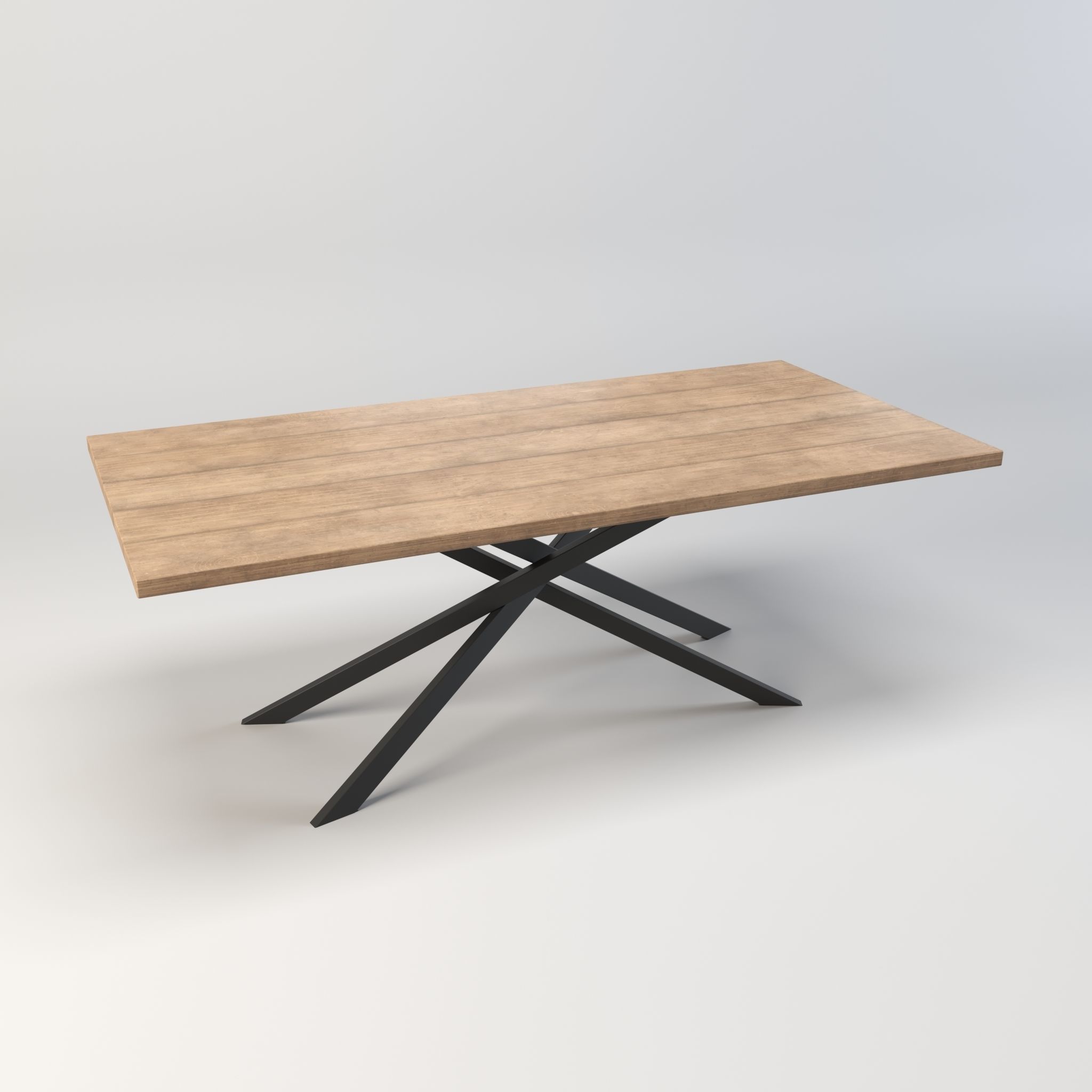 table - dining table - modern table - wood table Low-poly 3D model_5