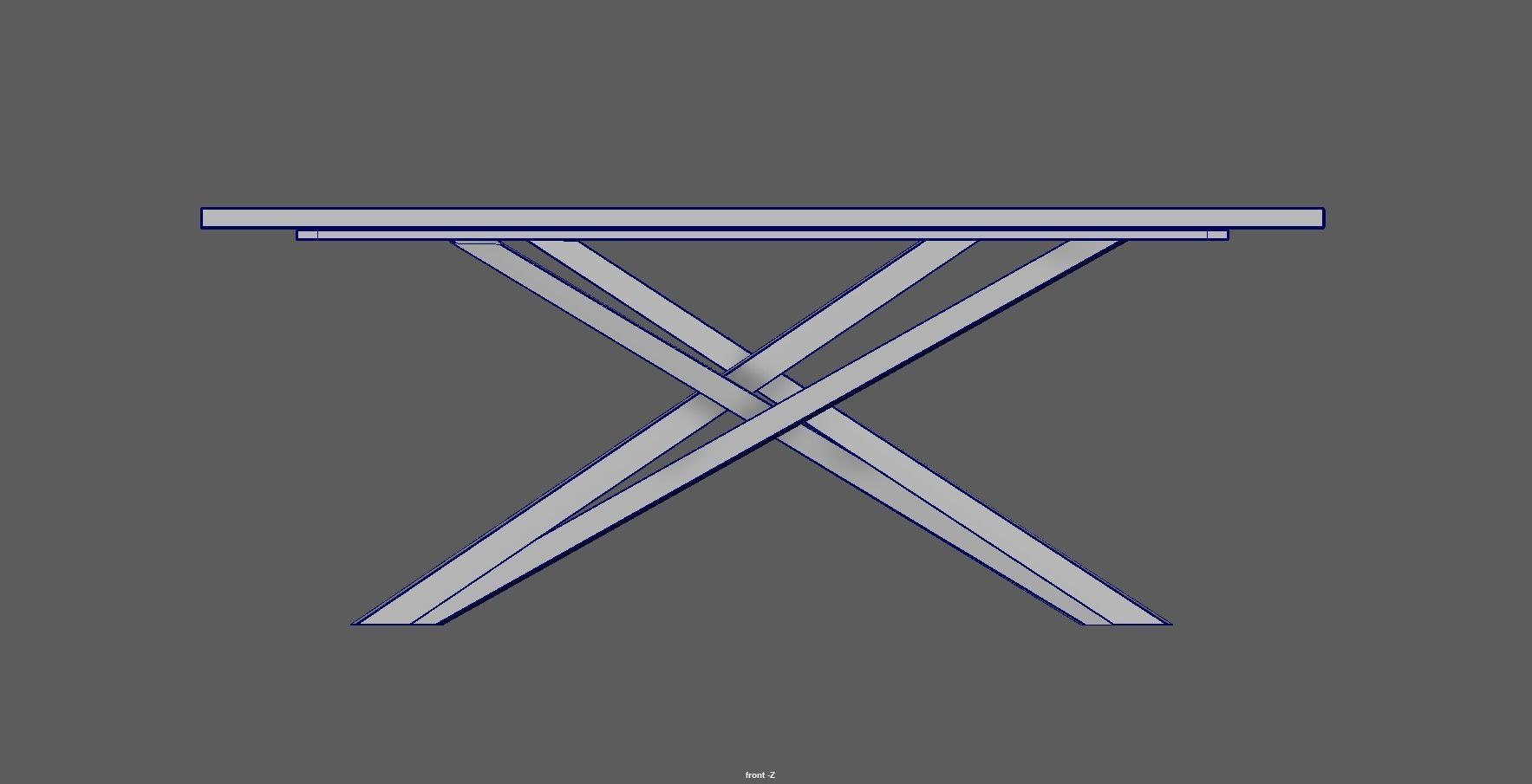 table - dining table - modern table - wood table Low-poly 3D model_6