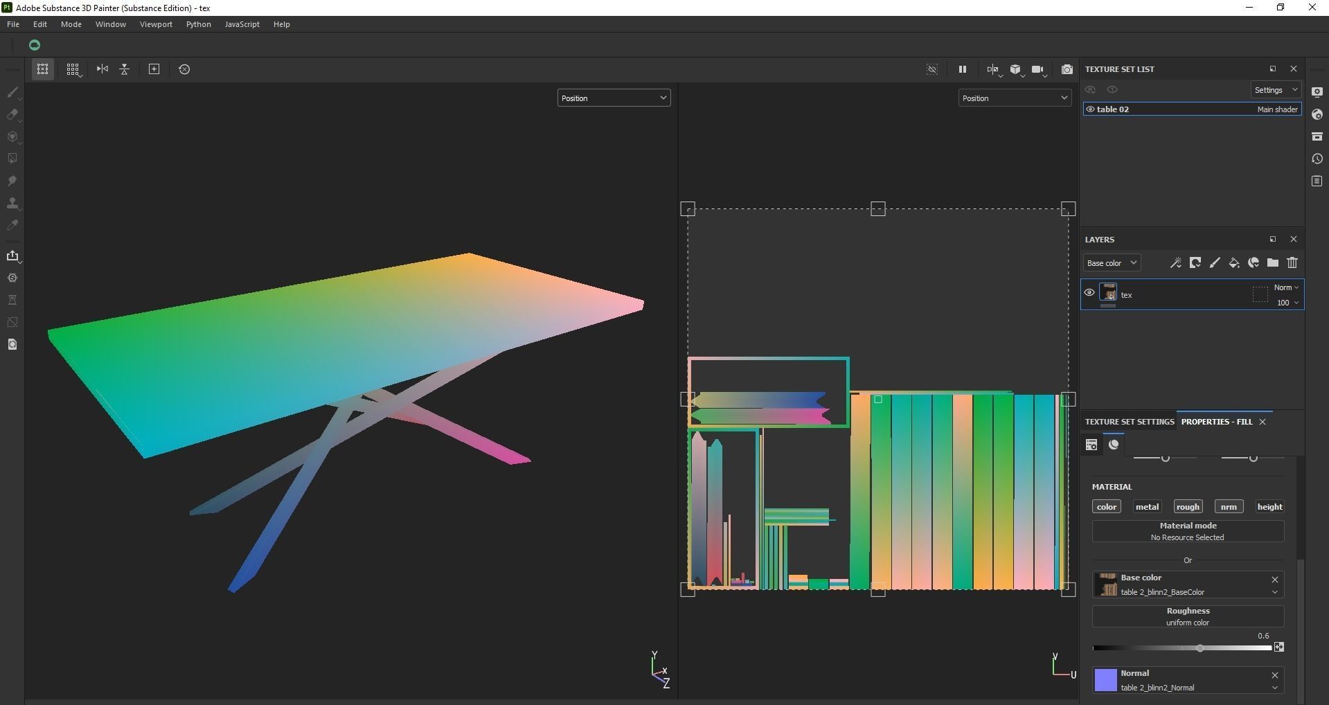 table - dining table - modern table - wood table Low-poly 3D model_15