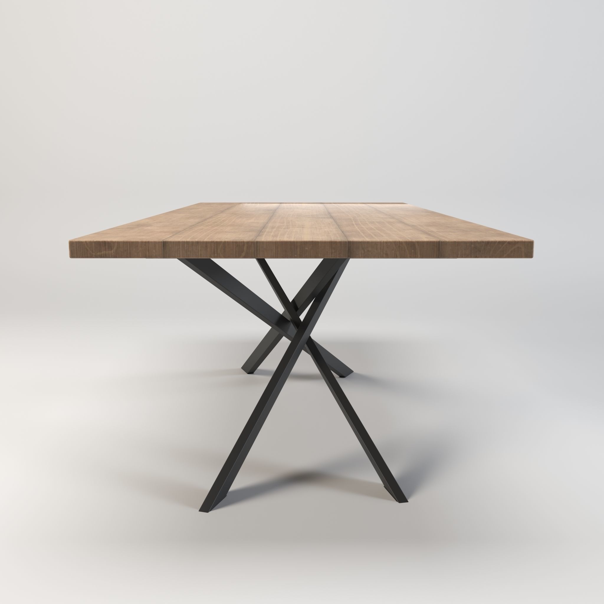 table - dining table - modern table - wood table Low-poly 3D model_4