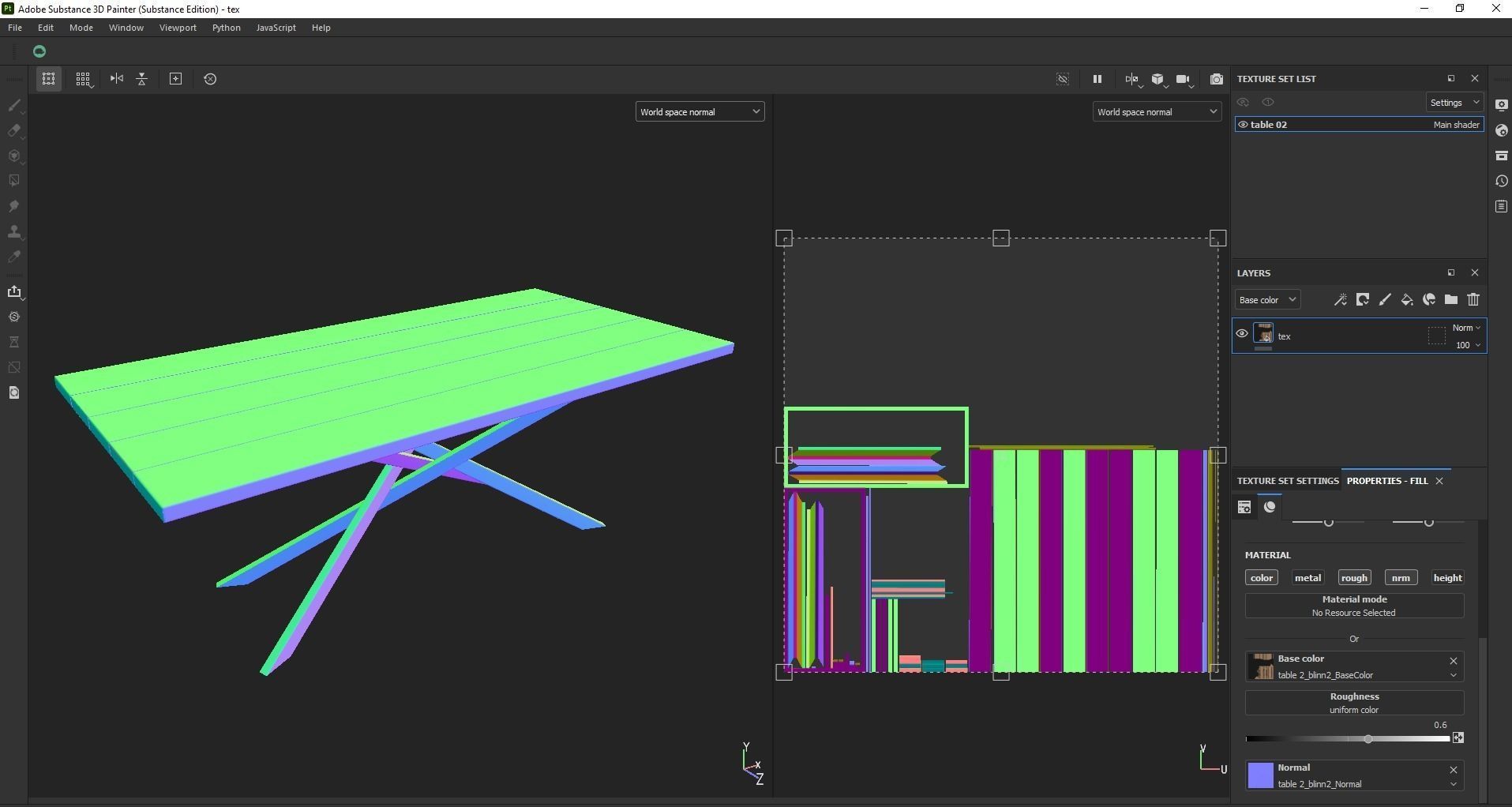 table - dining table - modern table - wood table Low-poly 3D model_25
