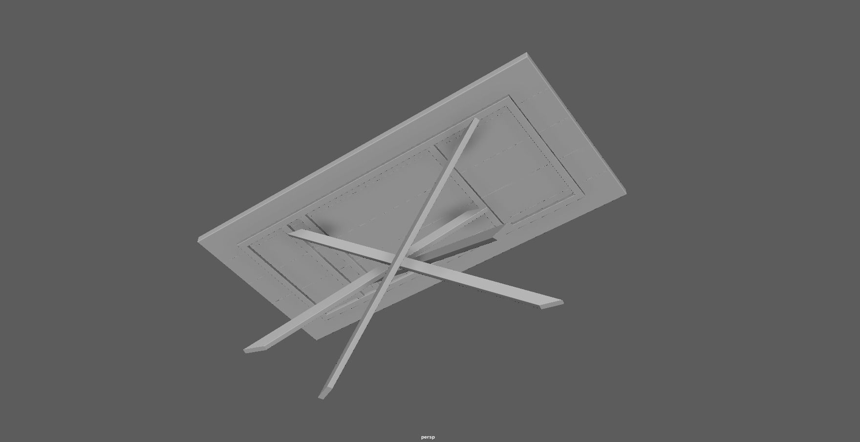 table - dining table - modern table - wood table Low-poly 3D model_21