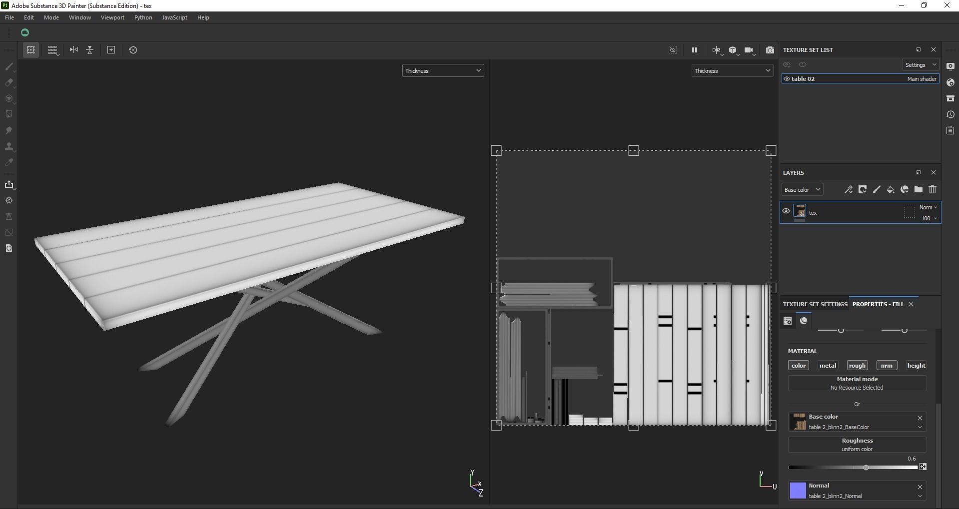 table - dining table - modern table - wood table Low-poly 3D model_14