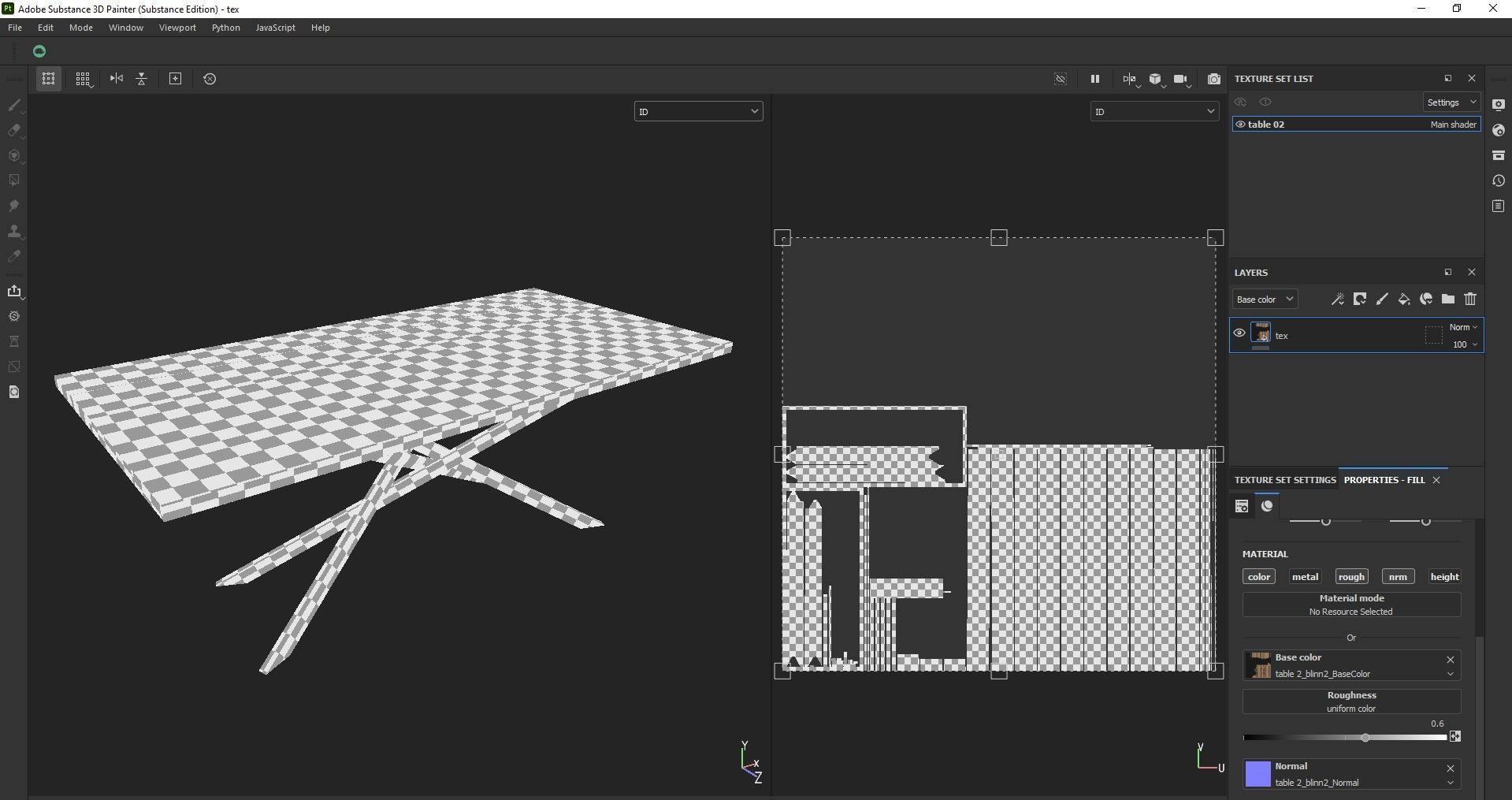 table - dining table - modern table - wood table Low-poly 3D model_24