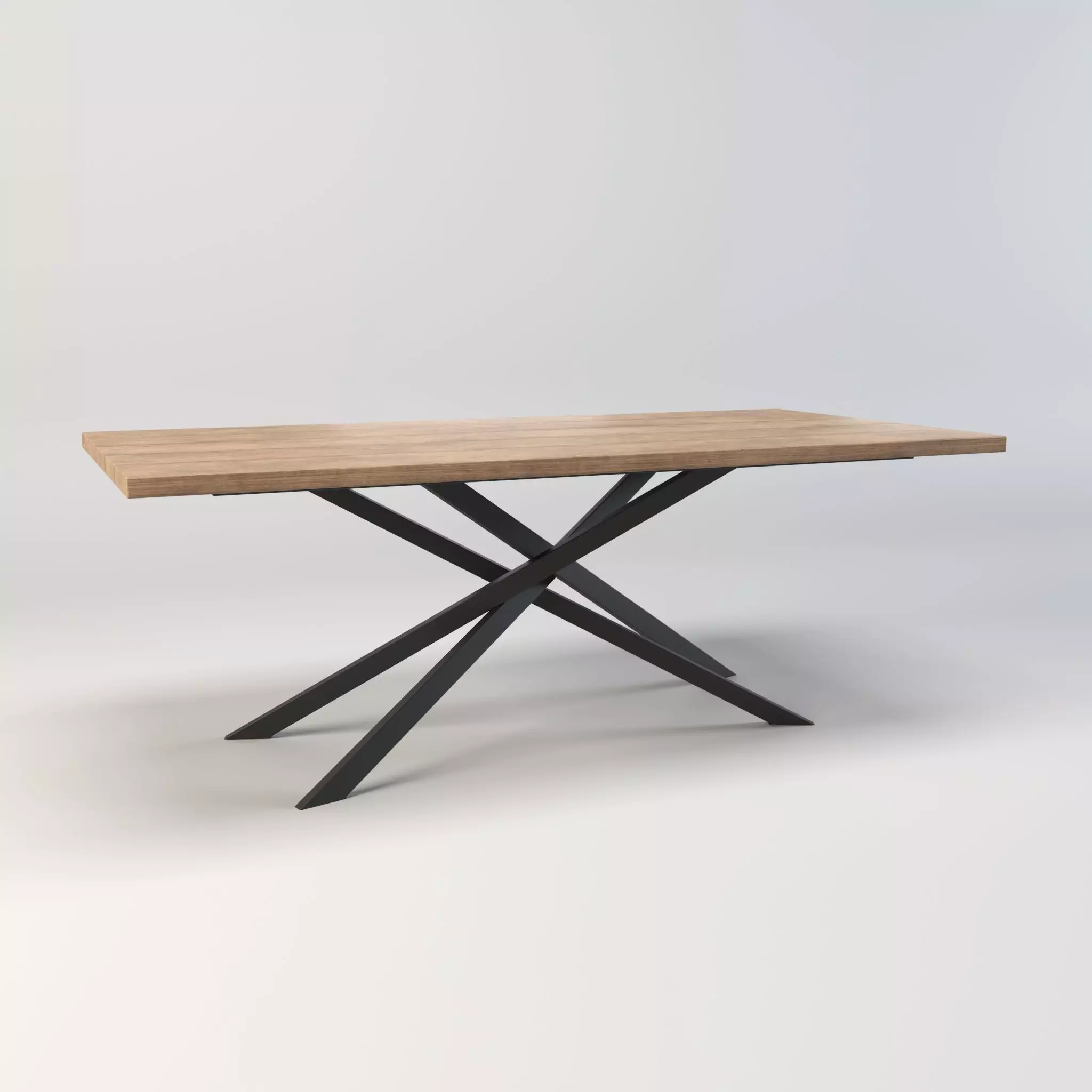table - dining table - modern table - wood table Low-poly 3D model_0