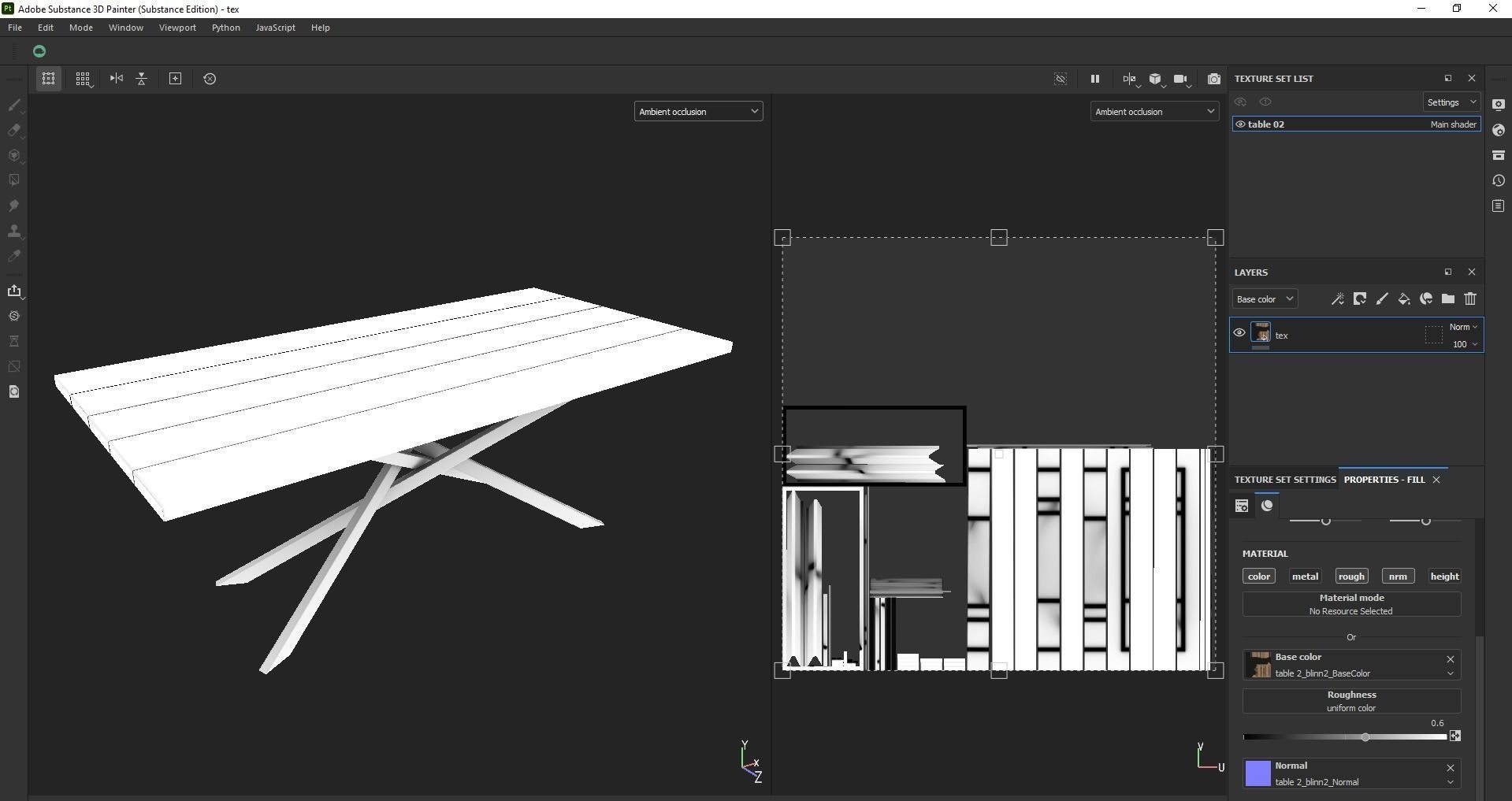 table - dining table - modern table - wood table Low-poly 3D model_11