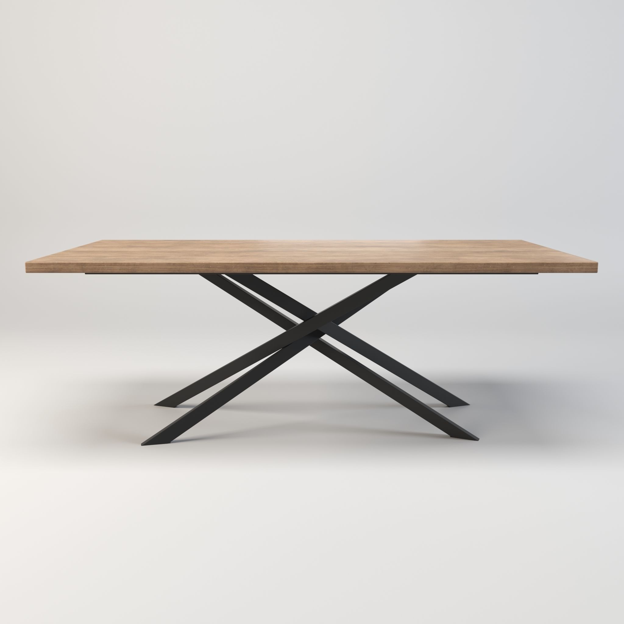 table - dining table - modern table - wood table Low-poly 3D model_3