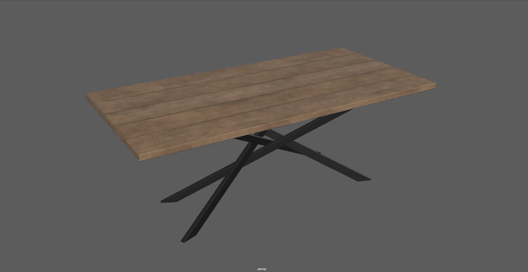 table - dining table - modern table - wood table Low-poly 3D model_18