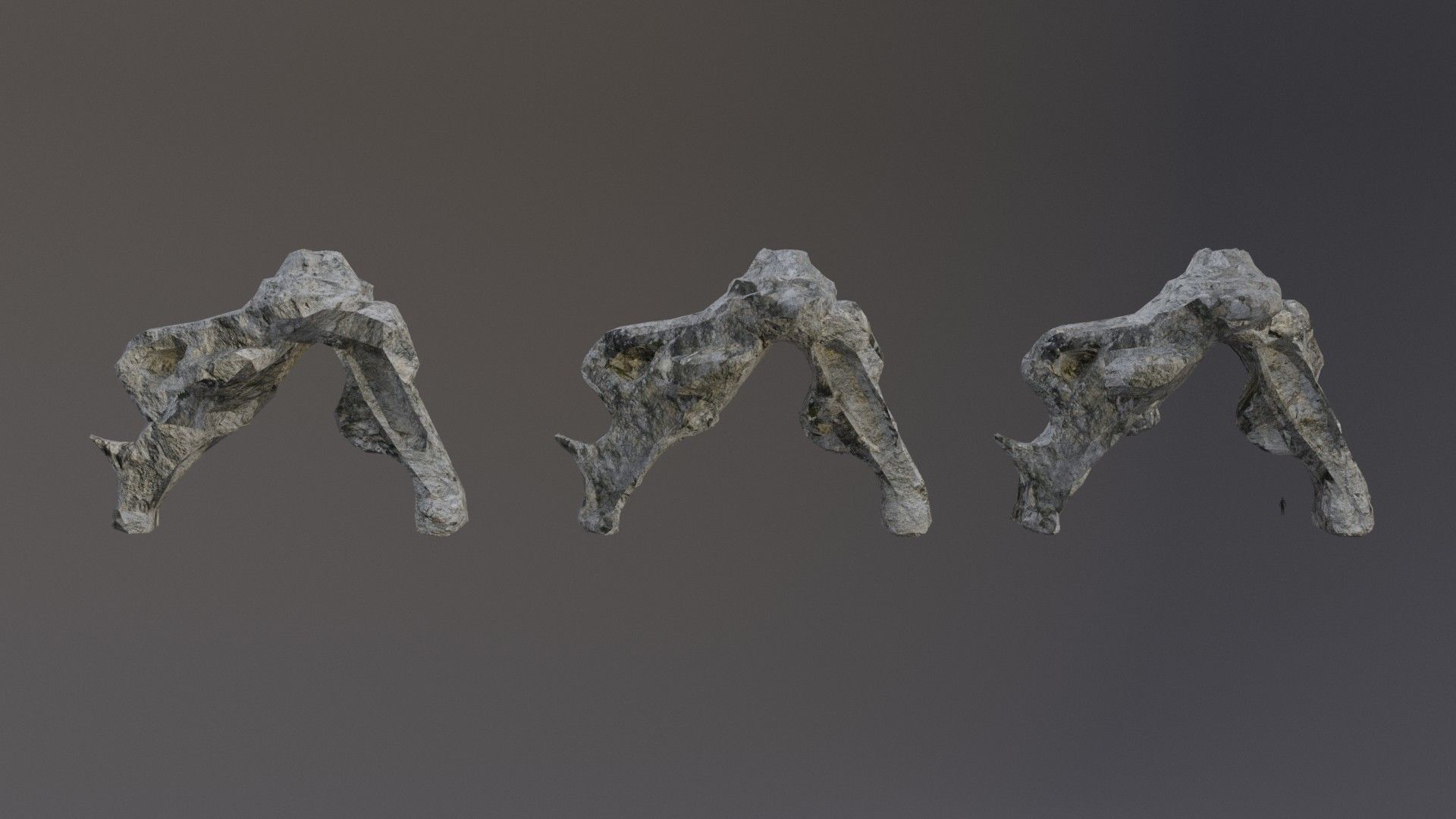 Low Poly Cliff Rock Set For Games Low-poly 3D model_22