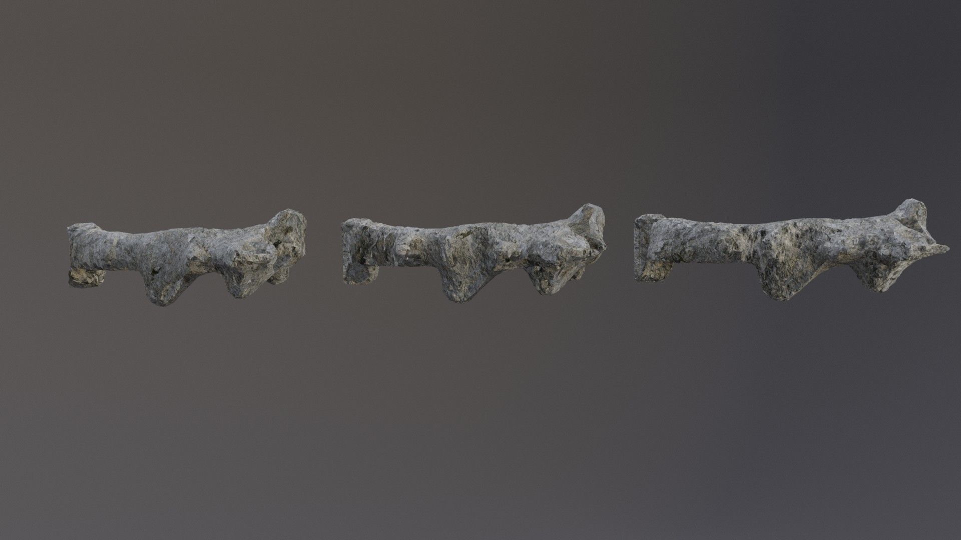 Low Poly Cliff Rock Set For Games Low-poly 3D model_30