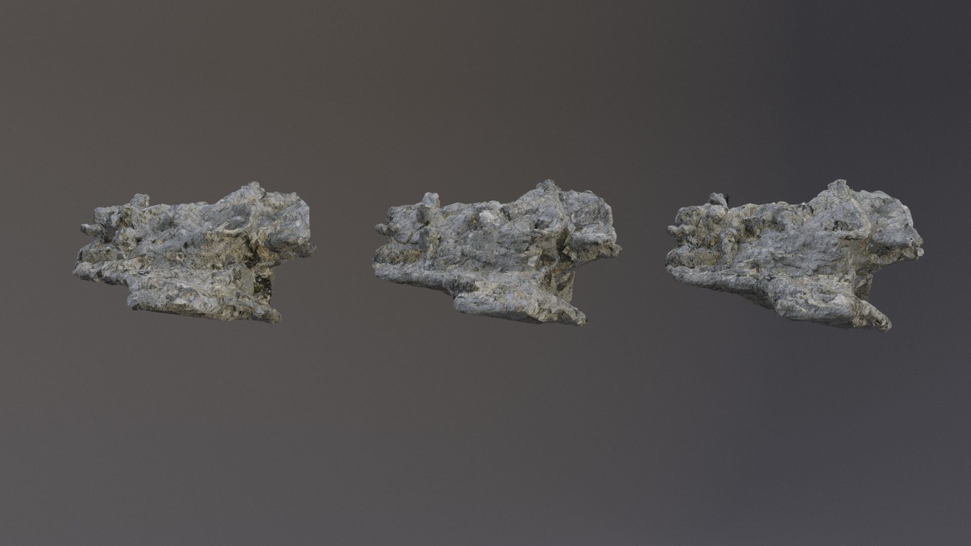 Low Poly Cliff Rock Set For Games Low-poly 3D model_34