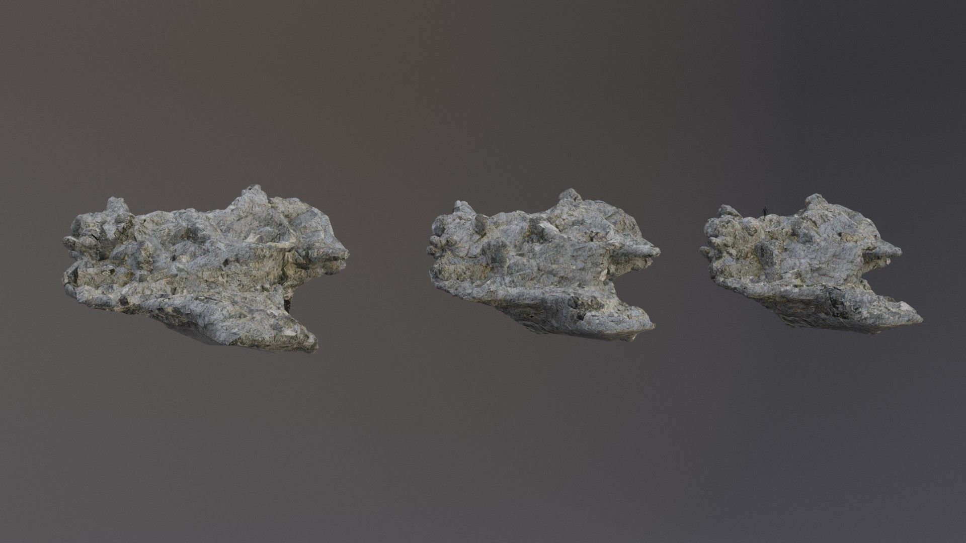 Low Poly Cliff Rock Set For Games Low-poly 3D model_35