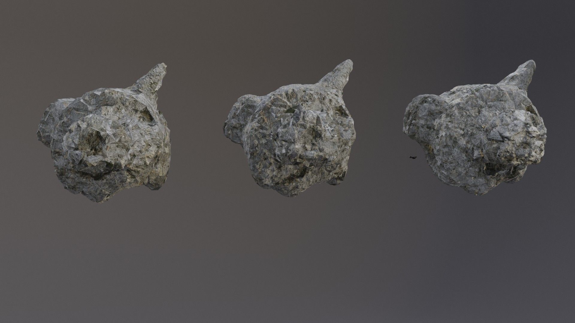 Low Poly Cliff Rock Set For Games Low-poly 3D model_12